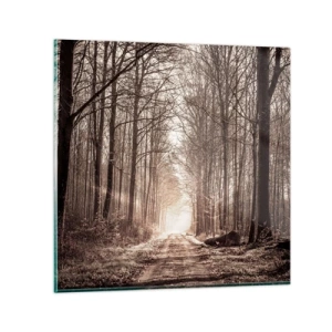 Glastavla - Bild på glas - Skogens domkyrka - 30x30 cm