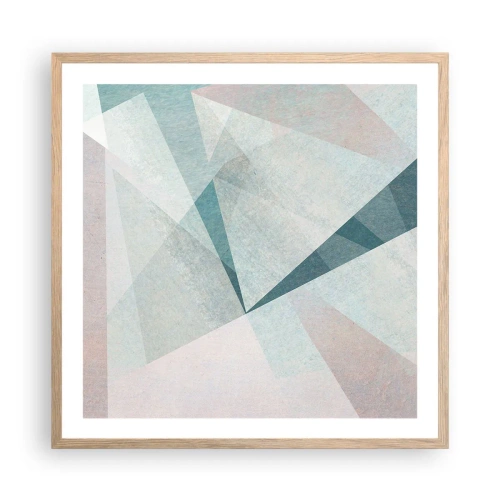 Affisch i ram av ljusek - Lugnt trots dynamiskt - 60x60 cm