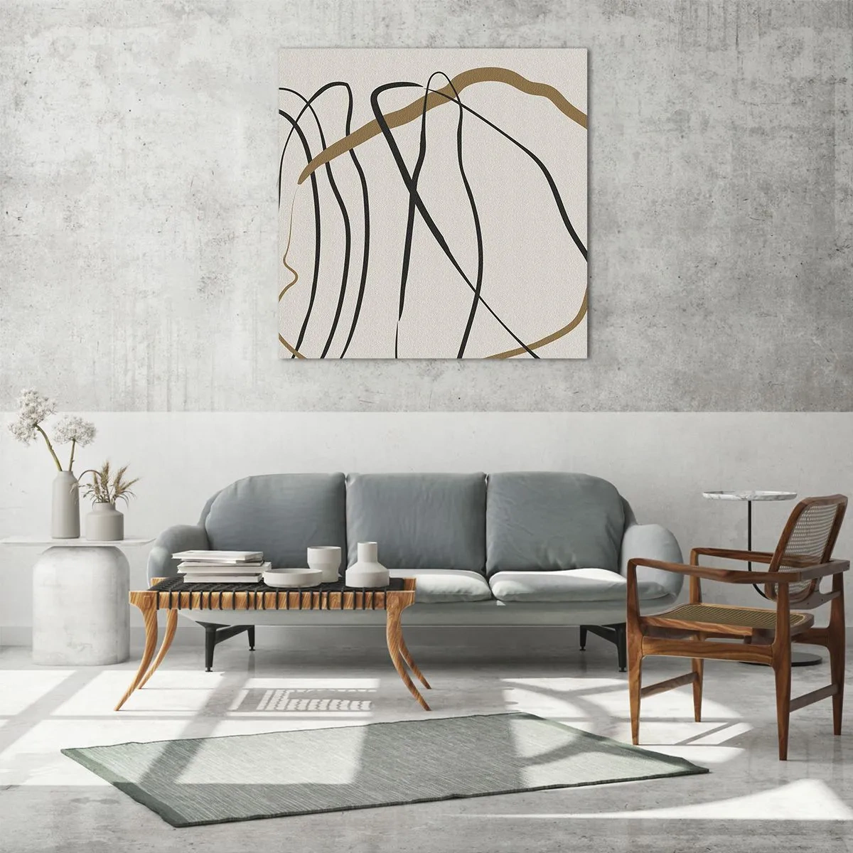 Glastavla - Bild på glas - Komposition: besittande dans - 60x60 cm