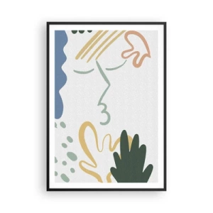 Affisch i svart ram - En kyss av blommor - 70x100 cm