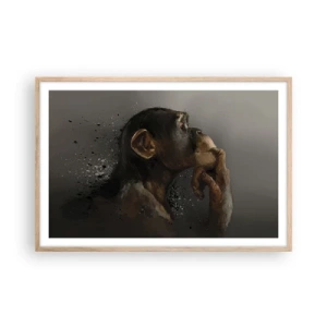 Affisch i ram av ljusek - Säkert en tänkare - 91x61 cm