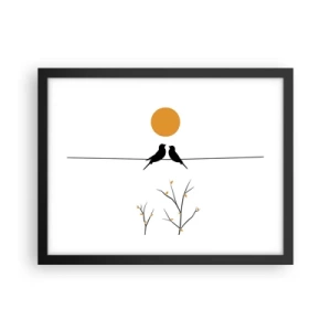 Affisch i svart ram - Näktergalens kväll - 40x30 cm
