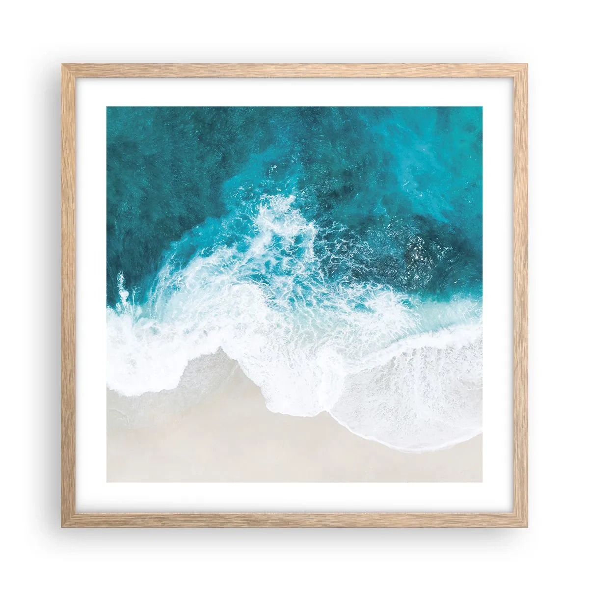 Affisch i ram av ljusek - Naturlig smekning - 50x50 cm