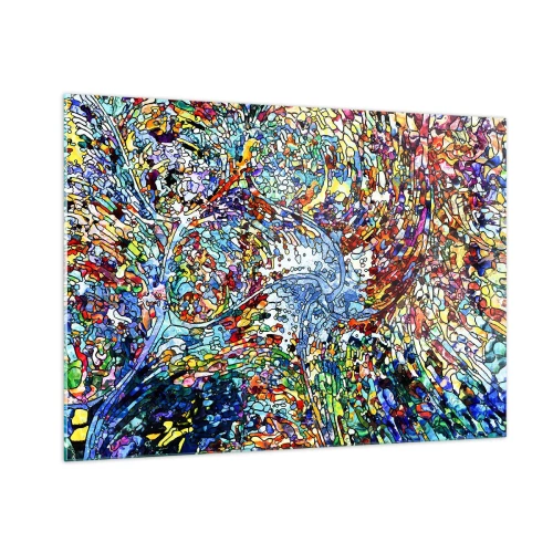 Glastavla - Bild på glas - Glasmålning - droppar  - 100x70 cm