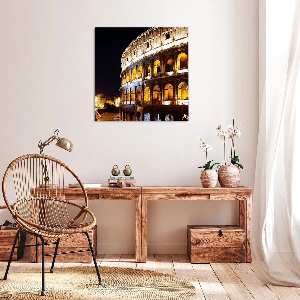 Canvastavla - Bild på duk - Låt tävlingen börja - 70x70 cm