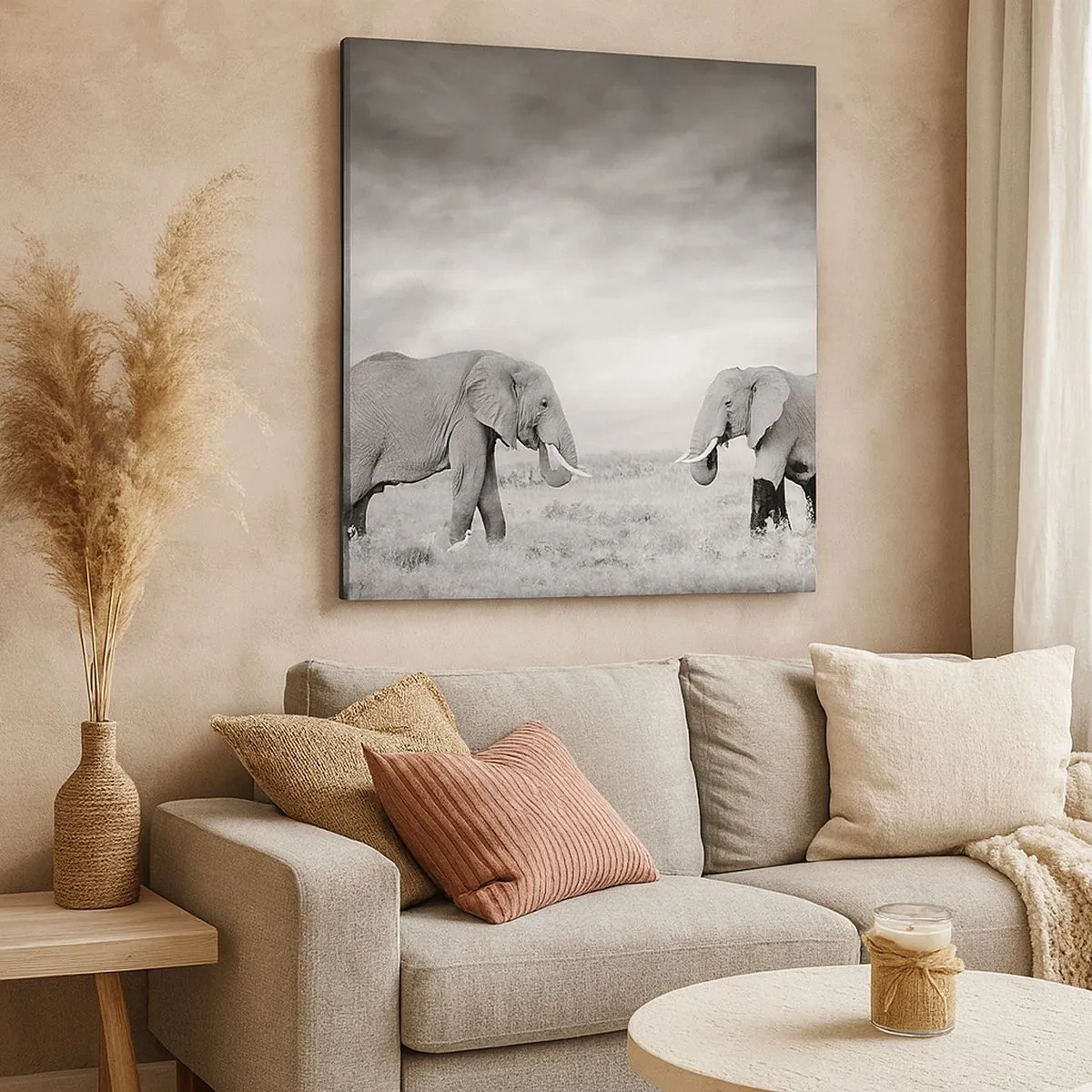 Canvastavla - Bild på duk - Grått är vackert - 30x30 cm