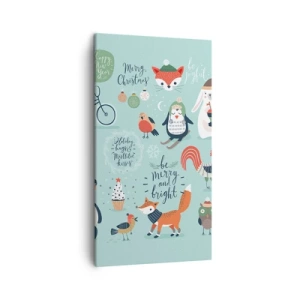 Canvastavla - Bild på duk - Må det alltid vara jul! - 45x80 cm