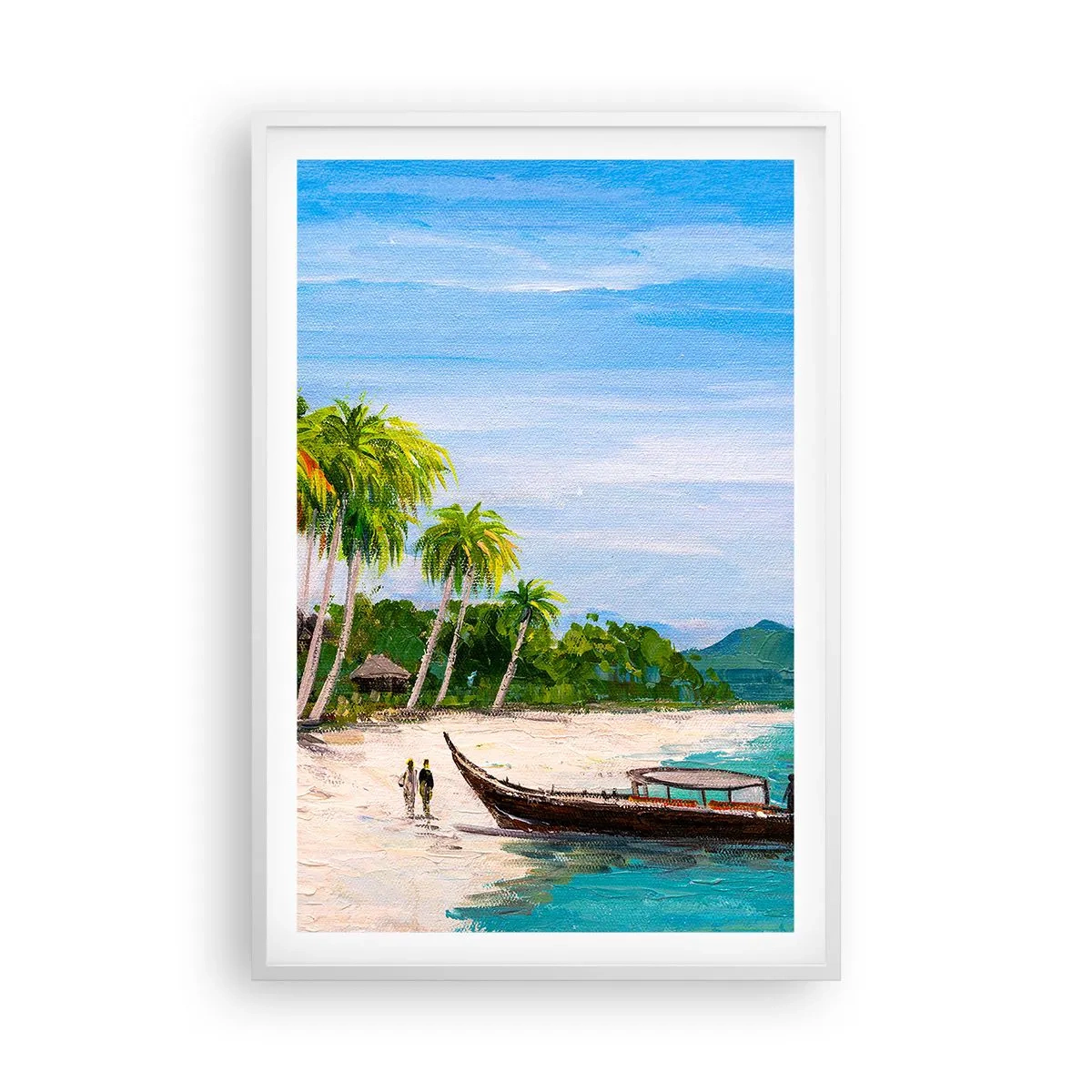 Affisch i vit ram - En exotisk dröm - 61x91 cm