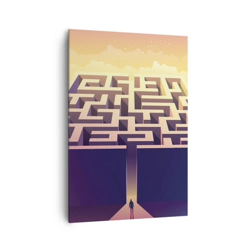 Canvastavla - Bild på duk - Dags för beslut - 70x100 cm