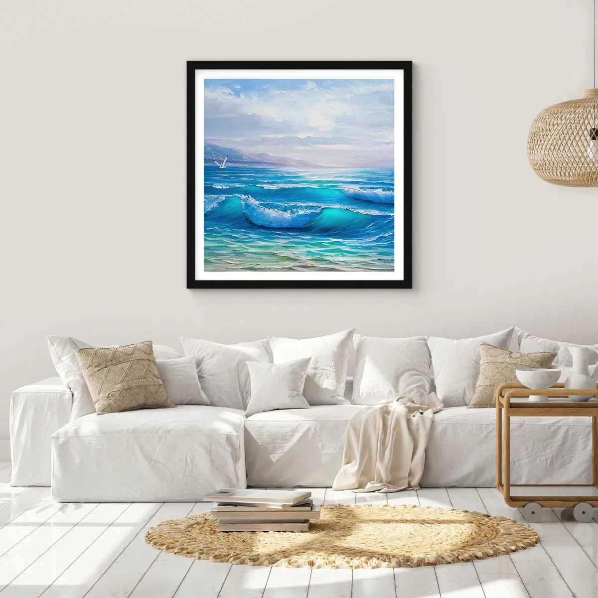 Affisch i svart ram - Stillande - 40x40 cm