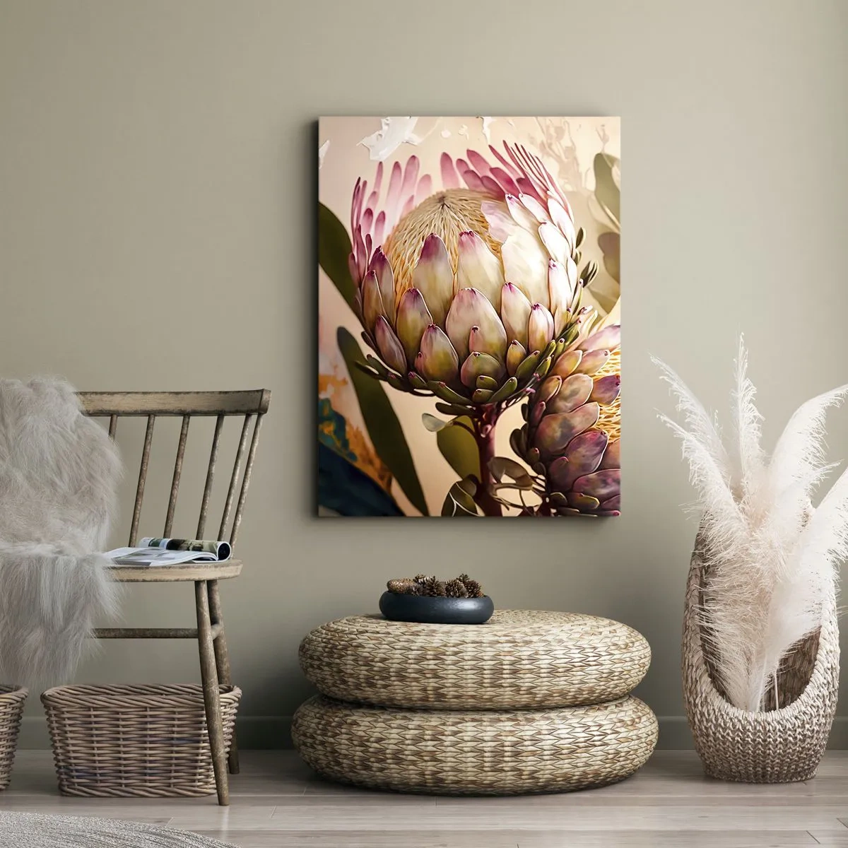 Canvastavla - Bild på duk - Ömsint omfamnad - 70x100 cm