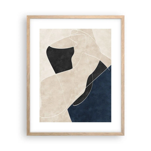 Affisch i ram av ljusek - Abstrakt komposition - färgkontrast - 40x50 cm