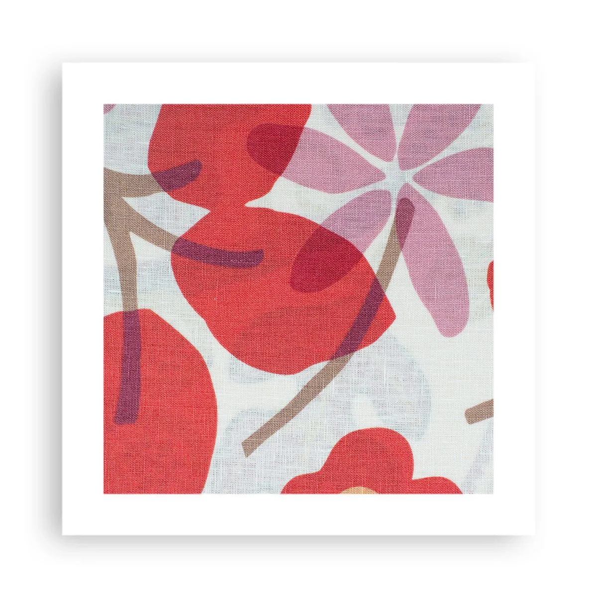 Affisch - Blomsterkomposition i rosa - 40x40 cm