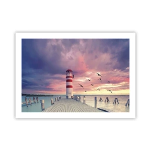 Affisch - Dags att bege sig till hamnen - 70x50 cm