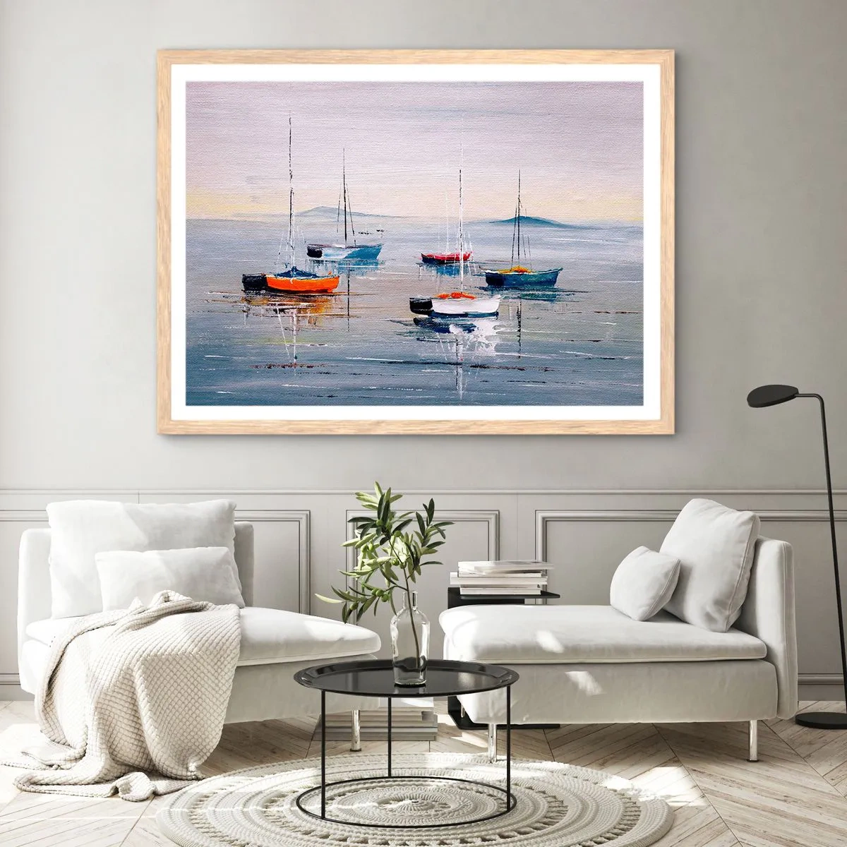 Affisch i ram av ljusek - En välförtjänt vila - 100x70 cm