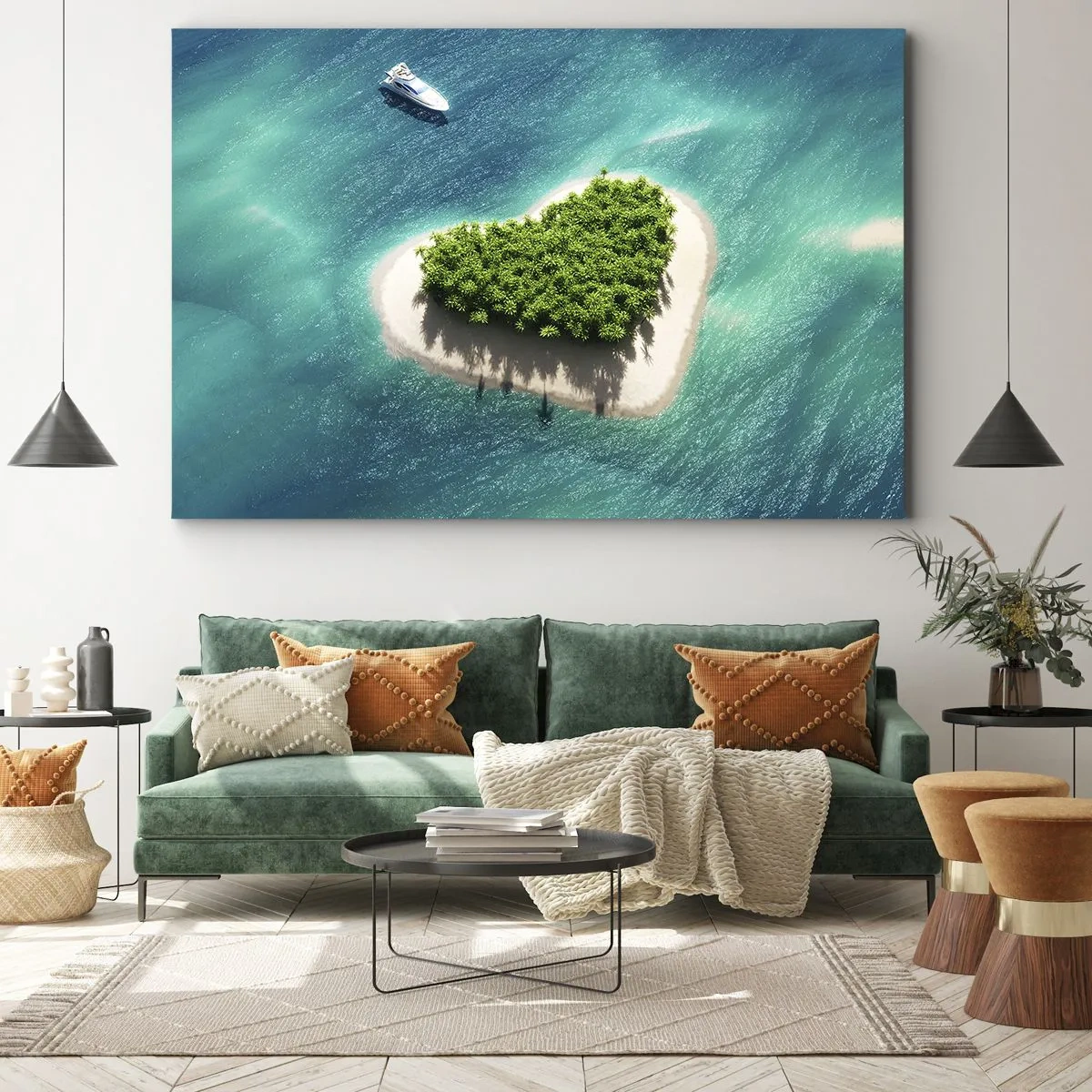 Canvastavla - Bild på duk - Jag älskar sommar - 100x70 cm