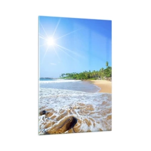 Glastavla - Bild på glas - Exotisk plats för dig - 80x120 cm