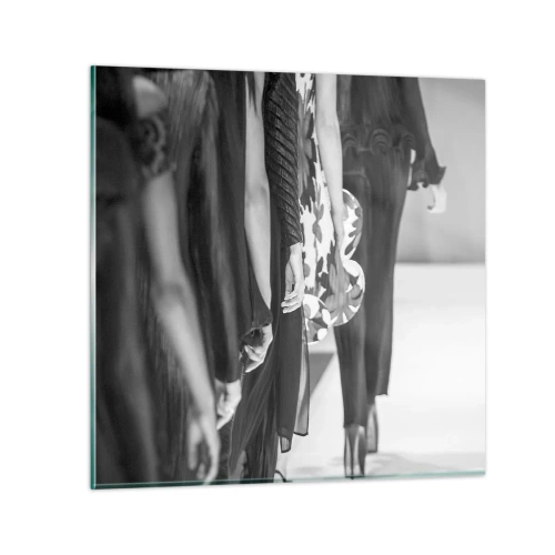 Glastavla - Bild på glas - En elegant parad - 30x30 cm