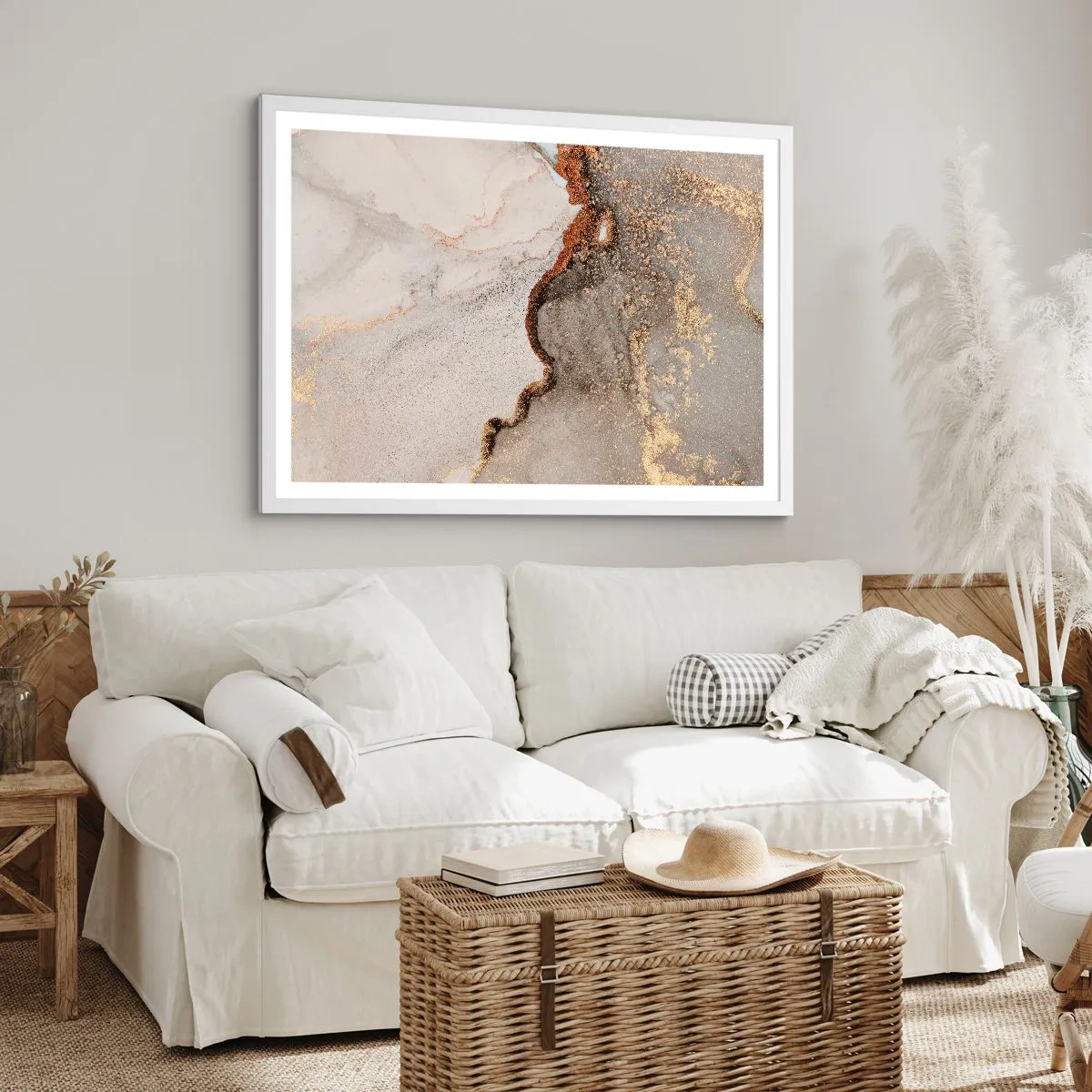 Affisch i vit ram - På färgernas gräns - 70x50 cm