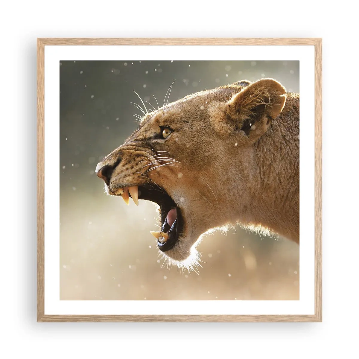 Affisch i ram av ljusek - Försök att inte lyssna - 60x60 cm