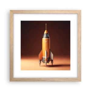 Affisch i ram av ljusek - Det börjar med en dröm - 30x30 cm