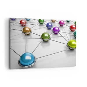 Canvastavla - Bild på duk - Rymdens spindelnät - 100x70 cm