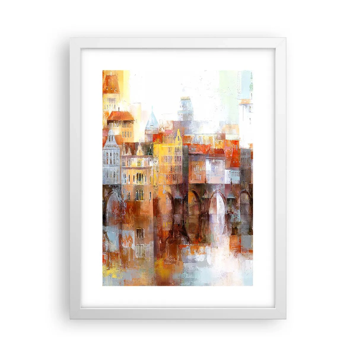 Affisch i vit ram - Vackert under bron - 30x40 cm