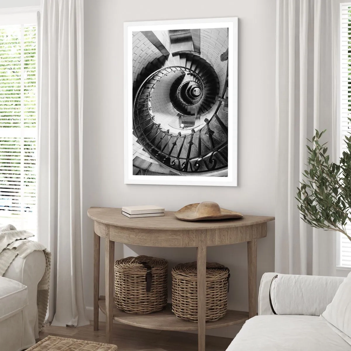Affisch i vit ram - Högre och högre - 61x91 cm