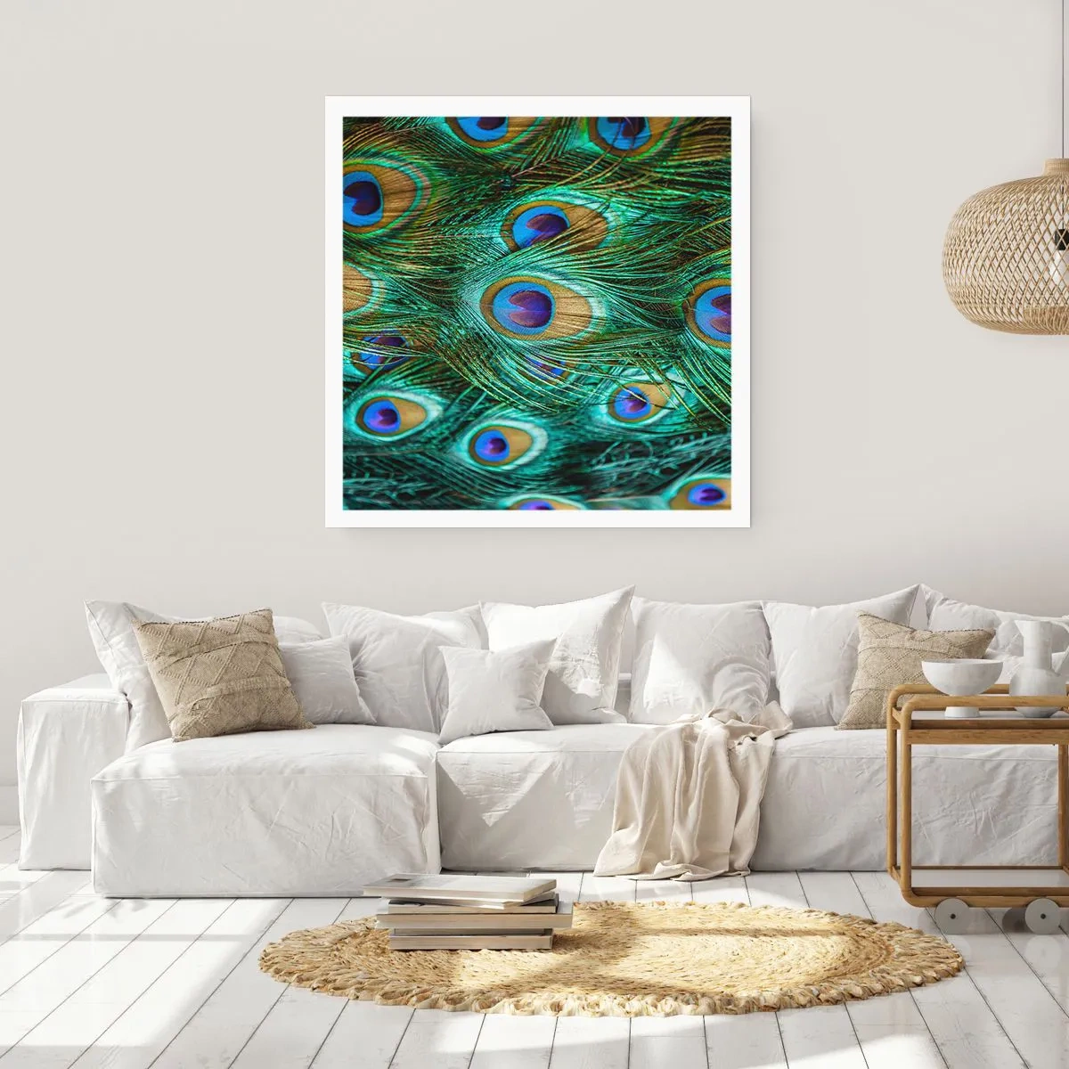 Affisch - Påfågels blick - 30x30 cm