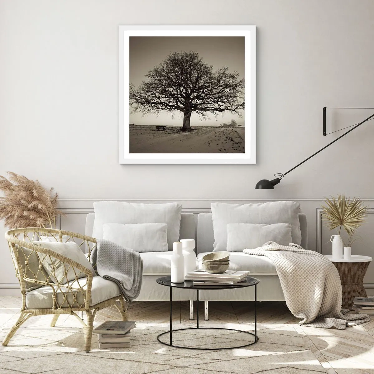 Affisch i vit ram - Härifrån till evighet - 50x50 cm