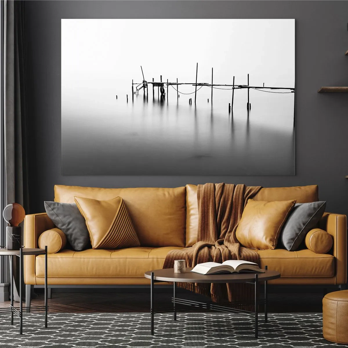 Glastavla - Bild på glas - Och om världen inte finns? - 120x80 cm