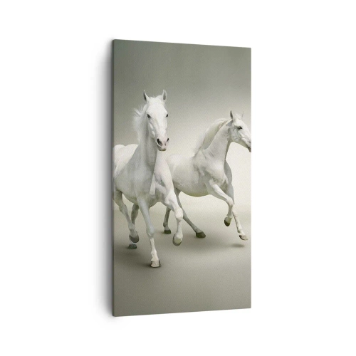 Canvastavla - Bild på duk - White power! - 45x80 cm