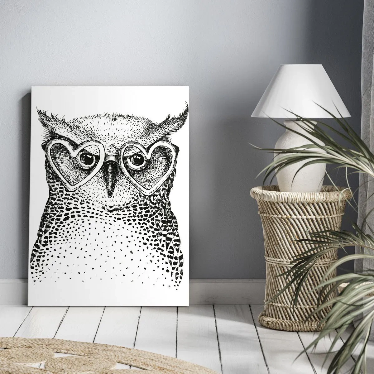 Canvastavla - Bild på duk - Klokt och med kärlek - 65x120 cm