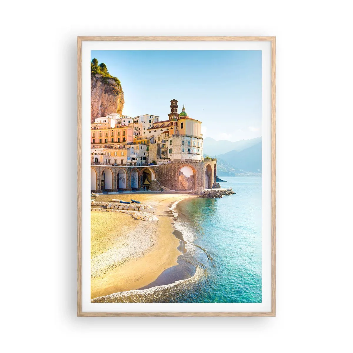 Affisch i ram av ljusek - Stad utan motstycke - 70x100 cm