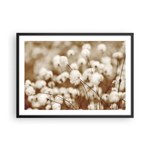 Affisch i svart ram - Fluffig åkermark - 70x50 cm