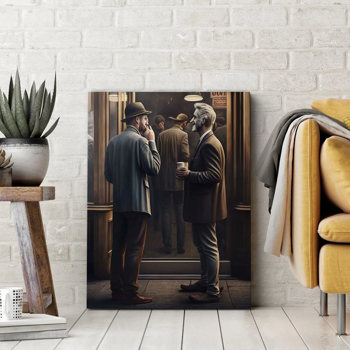 Canvastavla - Bild på duk - En bra stund på dagen - 65x120 cm