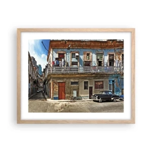 Affisch i ram av ljusek - Havana stämning - 50x40 cm