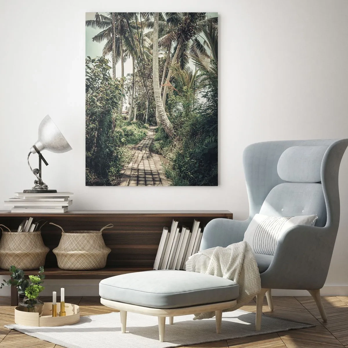 Glastavla - Bild på glas - Palmallé - 70x100 cm