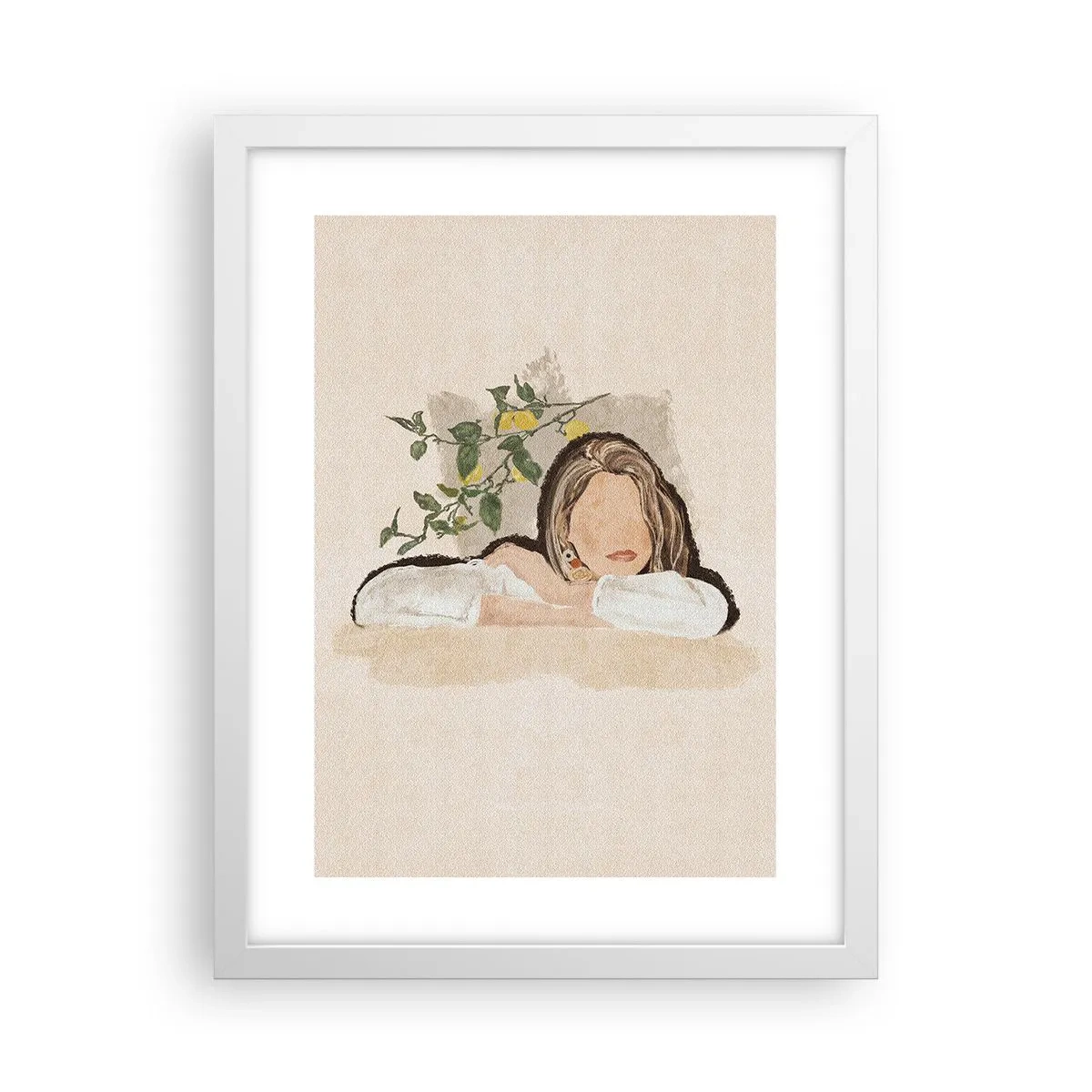Affisch i vit ram - Sydlig skönhet - 30x40 cm