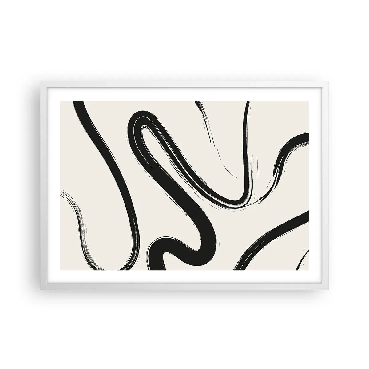Affisch i vit ram - Svart och vit elegans - 70x50 cm