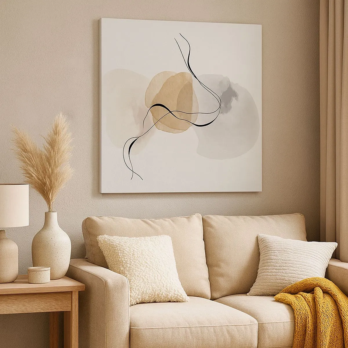 Canvastavla - Bild på duk - Luftpärlor - 30x30 cm