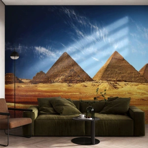 Självhäftande Fototapet Deluxe Sticker - 40 sekler tittar på oss - Pyramider, Arkitektur, Landskap - 100x70 cm