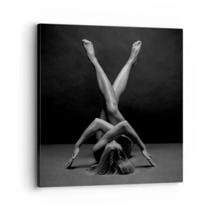 Canvastavla - Bild på duk - Nakenhetens geometri - 30x30 cm