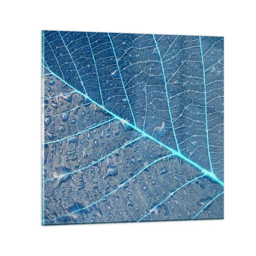 Glastavla - Bild på glas - Livet i det blåa - 30x30 cm