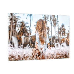 Glastavla - Bild på glas - Född ur gräsdun - 120x80 cm