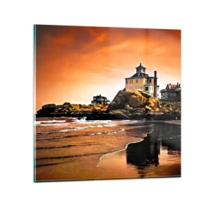 Glastavla - Bild på glas - Västkustens elegans - 60x60 cm