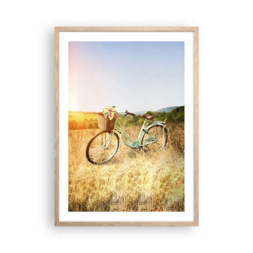 Affisch i ram av ljusek - Jag stannar här en stund - 50x70 cm