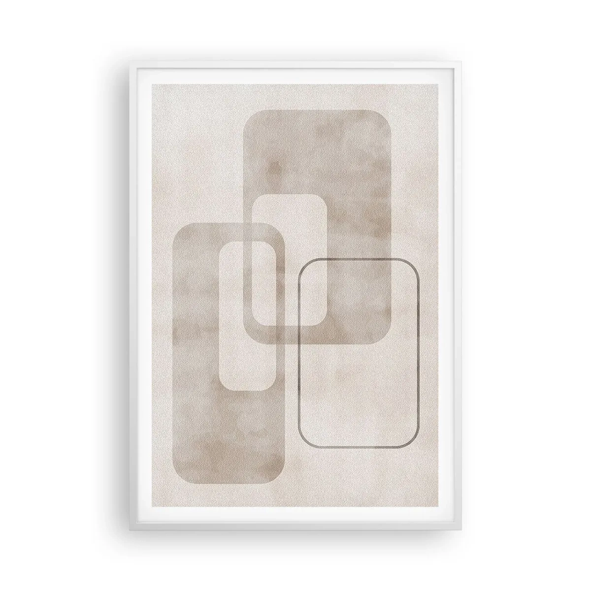 Affisch i vit ram - Geometrisk fug - 70x100 cm