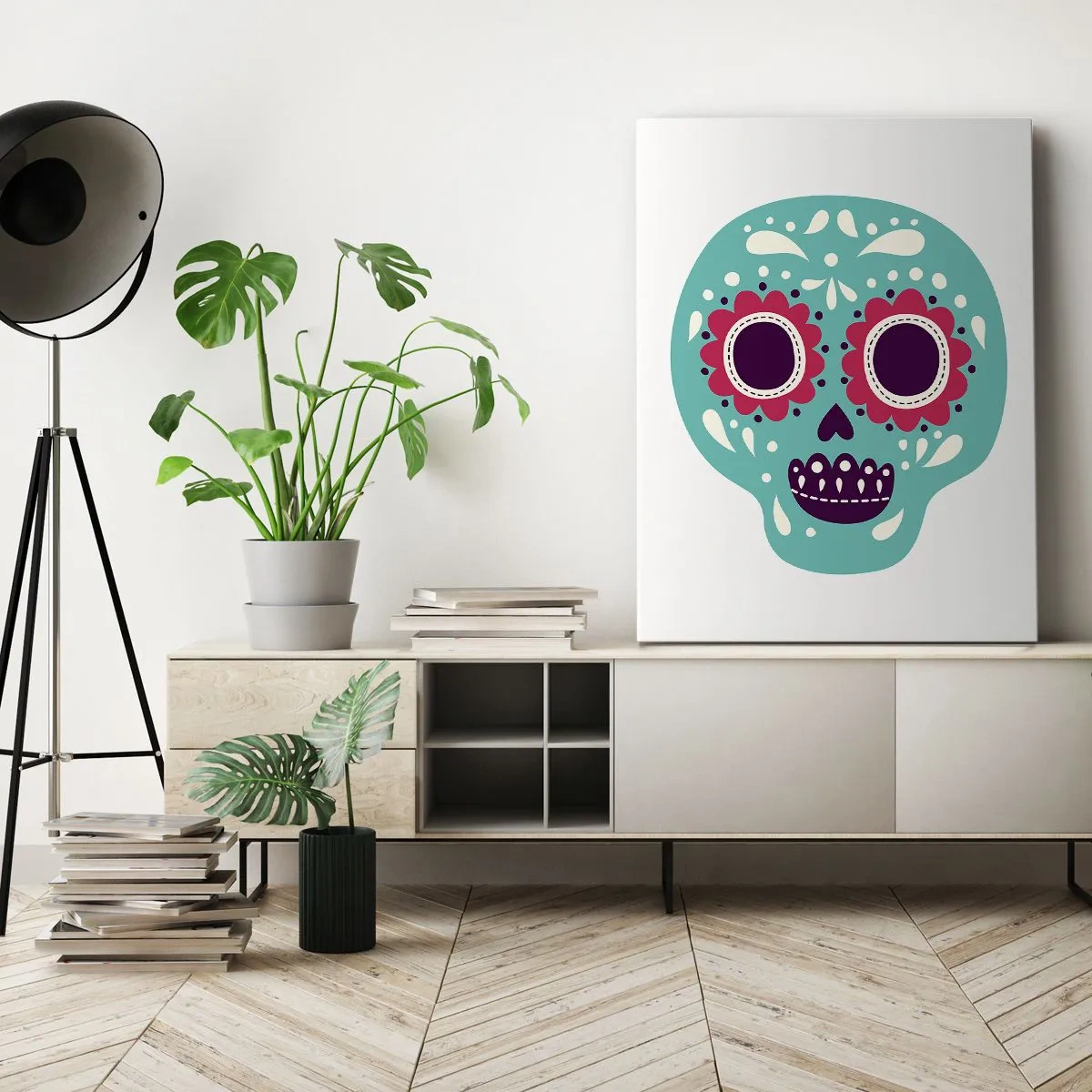 Canvastavla - Bild på duk - Livet - nöje till döden - 45x80 cm
