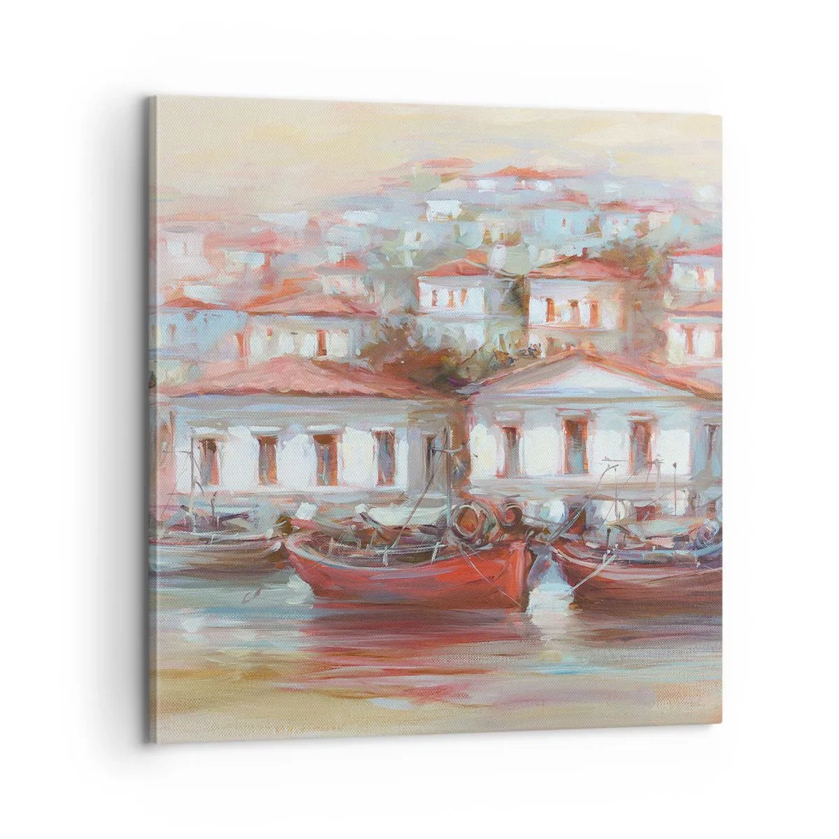 Canvastavla - Bild på duk - Lycklig stad - 60x60 cm